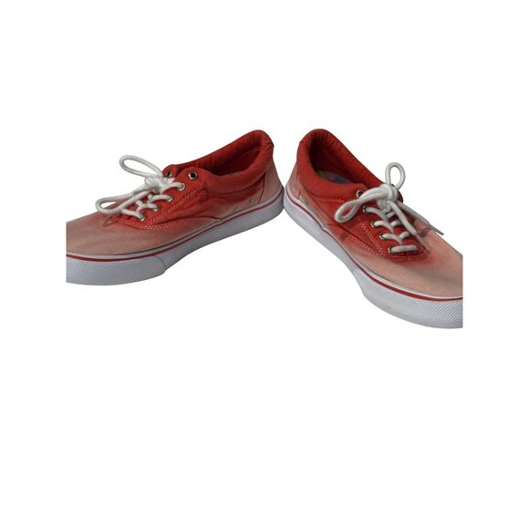 Sperry Top-Sider Men’s 9 Red Ombre Canvas Lace Up Sneakers - Picture 7 of 9